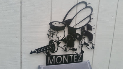 monogram personalized military seabee navy housewarming gift anniversary retirement